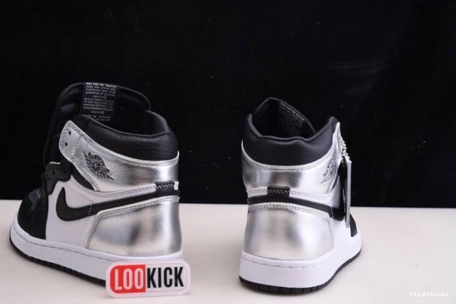 SILVER AIR 1 HIGH CD0461-001 OG JORDAN TOE WMNS 0808